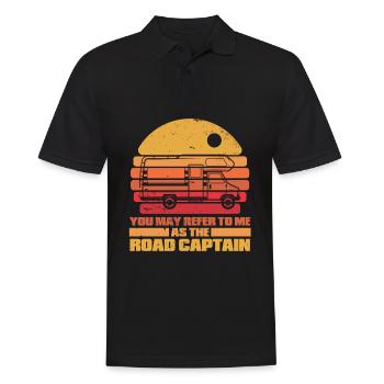 Wohnwagen Wohnmobil Caravan Camper - Männer Poloshirt - Schwarz - Vorne - Kai (181cm)