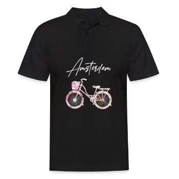 Amsterdam - Men's Polo Shirt - black - Front - Kai (181cm)