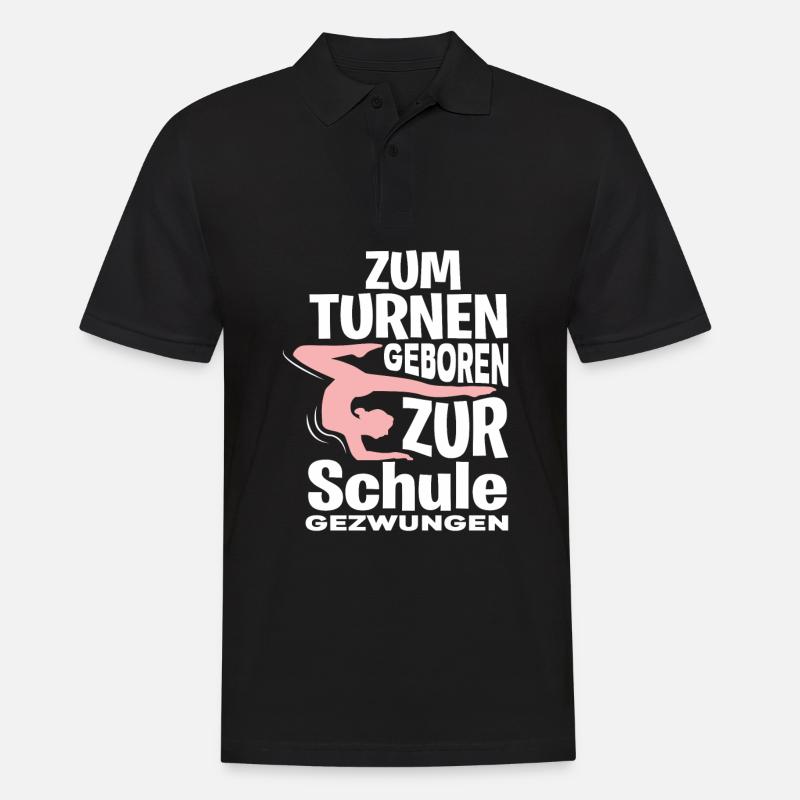 Turnen Schule - Männer Poloshirt - Schwarz