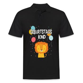 Anniversaire anniversaire Lion Lion - Polo Homme - noir - Devant - Kai (181cm)