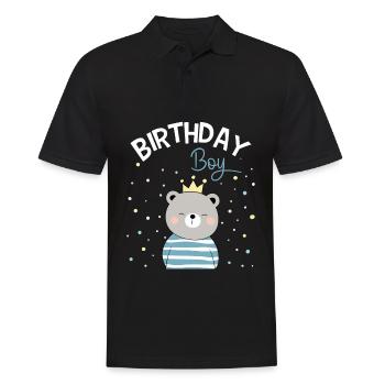 Geburtstagskind Kindergeburtstag Birthday Boy - Männer Poloshirt - Schwarz - Vorne - Kai (181cm)