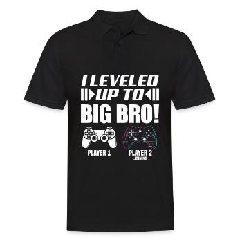 I Leveled Up To Big Bro! I'm going to be big brother - Men's Polo Shirt - black - Front - Kai (181cm)