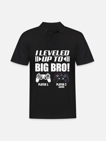 Je suis passé à Big Bro! Je vais être grand frère - Polo Homme - noir