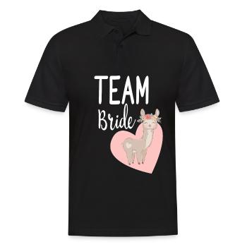 Team Bride To Be Bride Alpaca Llama Alpaca JGA - Men's Polo Shirt - black - Front - Kai (181cm)