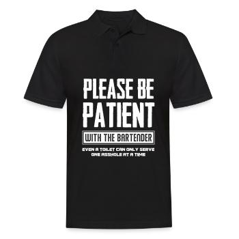 Funny bartender bartending gift bartender - Men's Polo Shirt - black - Front - Kai (181cm)