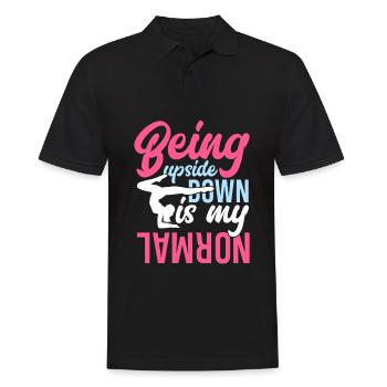 Funny gymnast gymnast gift - Men's Polo Shirt - black - Front - Kai (181cm)