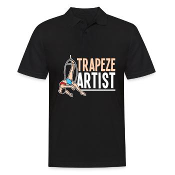 Trapez Artist Vintage Zirkus Geburtstag Kostüm - Männer Poloshirt - Schwarz - Vorne - Kai (181cm)
