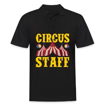 Circus Staff Vintage Circus Birthday Costume - Men's Polo Shirt - black - Front - Kai (181cm)