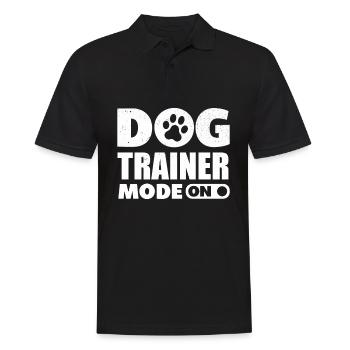 Lustiges Hundetrainer Dog Trainer Hundeschule - Männer Poloshirt - Schwarz - Vorne - Kai (181cm)