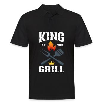Cadeau de cuisine drôle de chef de barbecue - Polo Homme - noir - Devant - Kai (181cm)