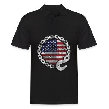 Lustiges Abschlepper Abschleppwagenfahrer Geschenk - Männer Poloshirt - Schwarz - Vorne - Kai (181cm)