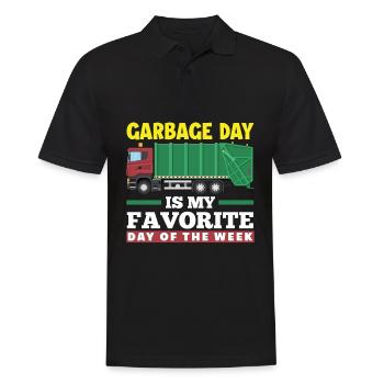 Guys Garbage Truck Garbage Collection Garbage Truck Gift - Men's Polo Shirt - black - Front - Kai (181cm)