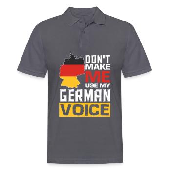 Lustige Deutsche Zitate Deutschsprachige Deutsch - Männer Poloshirt - Anthrazit - Vorne - Nico (186cm)