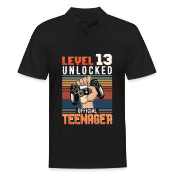 13ème anniversaire garçons adolescents d’anniversaire gamer - Polo Homme - noir - Devant - Kai (181cm)