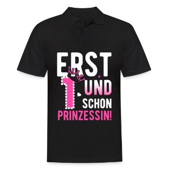 1. Geburtstag Mädchen 1 Jahre Prinzessin Party - Männer Poloshirt - Schwarz - Vorne - Kai (181cm)