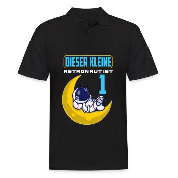 1. Geburtstag 1 Jahr Astronaut Weltraum Party - Männer Poloshirt - Schwarz - Vorne - Kai (181cm)