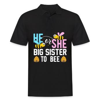 Rose Or Blue Gender Reveal Baby Party Soeur - Polo Homme - noir - Devant - Kai (181cm)