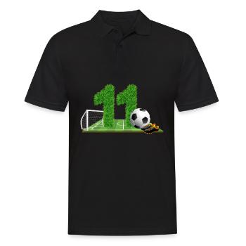 11e anniversaire 11 ans footballeur - Polo Homme - noir - Devant - Kai (181cm)