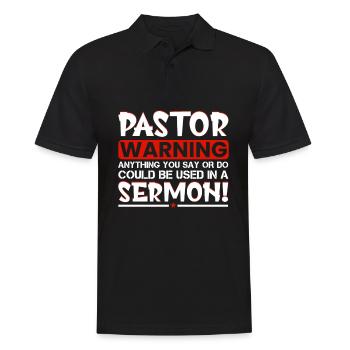 Pastor Pastor Clergy Reverend Preacher Gifts - Men's Polo Shirt - black - Front - Kai (181cm)