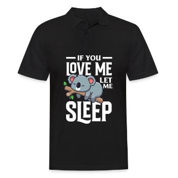 Drôle de koala endormi Koala Cadeau d’ours - Polo Homme - noir - Devant - Kai (181cm)