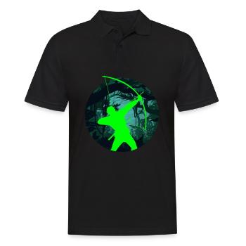 Funny Archery Archer Gift - Men's Polo Shirt - black - Front - Kai (181cm)