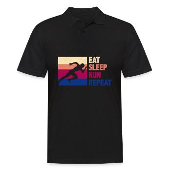 Fun Running Runner Run Gift - Men's Polo Shirt - black - Front - Kai (181cm)