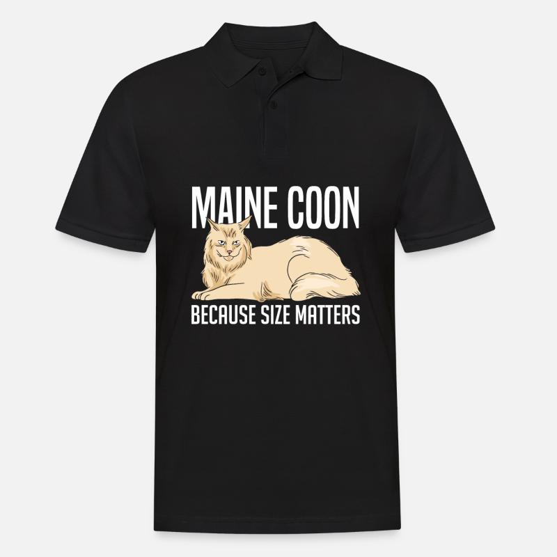 Maine Coon Katze - Männer Poloshirt - Schwarz
