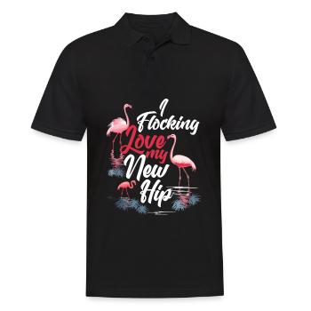 Artificial hip joint surgery hip prosthesis - Men's Polo Shirt - black - Front - Kai (181cm)