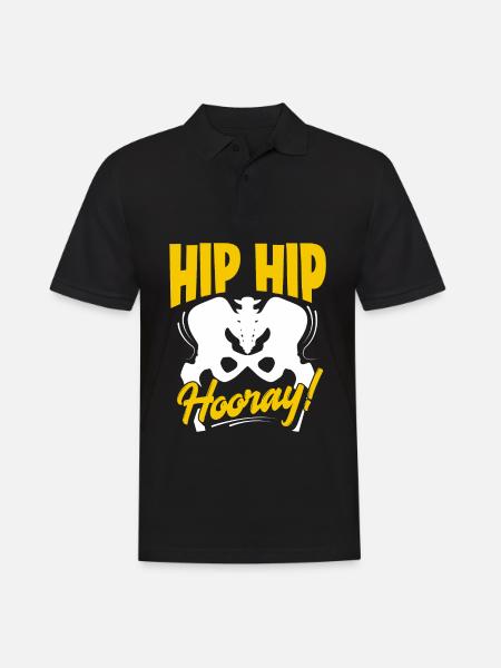 Kunstig hofte led kirurgi hofte protese - Herre poloshirt - sort