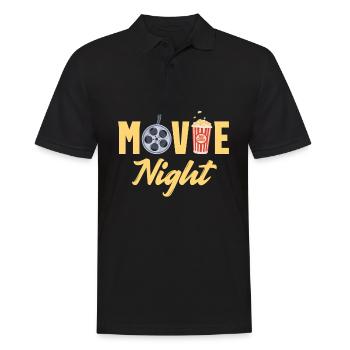 Soirée Cinéma Popcorn Films - Polo Homme - noir - Devant - Kai (181cm)