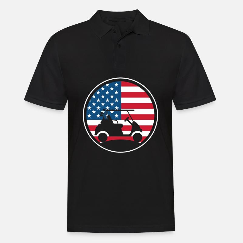 Golf Golfspieler Golfen Golfer - Männer Poloshirt - Schwarz