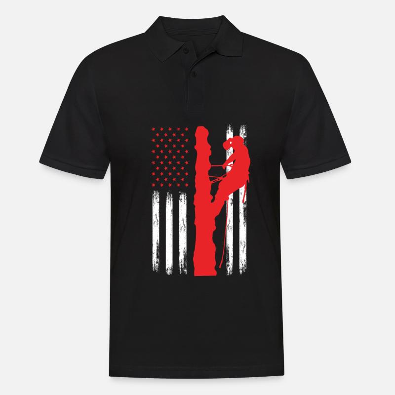 Baumpfleger Baumkletterer Baumpflege - Männer Poloshirt - Schwarz