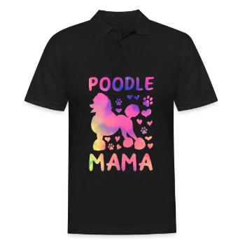 Pudel Mama Pudel Mama Pudel Liebhaber - Männer Poloshirt - Schwarz - Vorne - Kai (181cm)