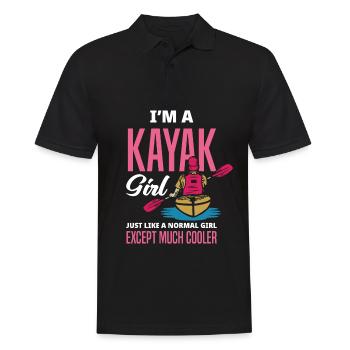 Kajak - Männer Poloshirt - Schwarz - Vorne - Kai (181cm)