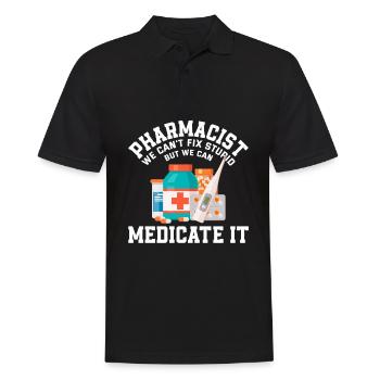Pharmacien Pharmacien Pharmacie Cadeau - Polo Homme - noir - Devant - Kai (181cm)