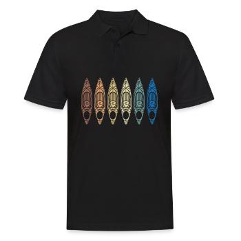 Kajak - Männer Poloshirt - Schwarz - Vorne - Kai (181cm)