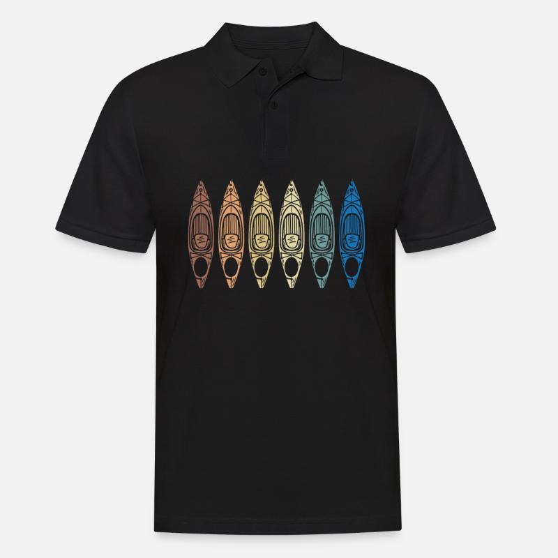 Kajak - Männer Poloshirt - Schwarz