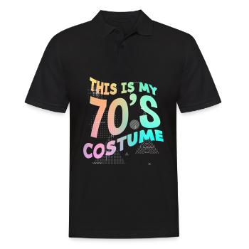 Tenue de fête des années 70 Costume de fête des années 70 - Polo Homme - noir - Devant - Kai (181cm)