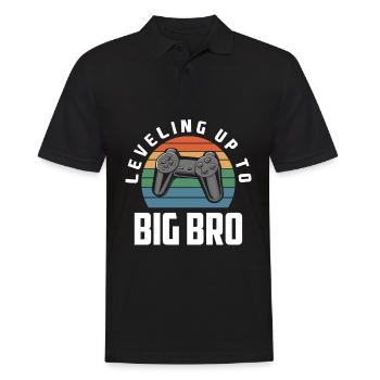 Je vais être un grand frère gamer gaming - Polo Homme - noir - Devant - Kai (181cm)