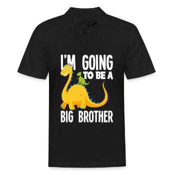 Je vais être un dinosaure Big Brother Dino - Polo Homme - noir - Devant - Kai (181cm)