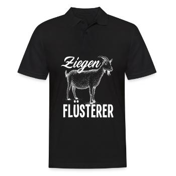 Ziegen Flüsterer Ziege Ziegenbock - Männer Poloshirt - Schwarz - Vorne - Kai (181cm)