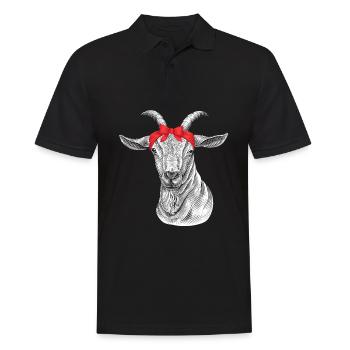 Chèvre Chèvre Chèvres - Polo Homme - noir - Devant - Kai (181cm)