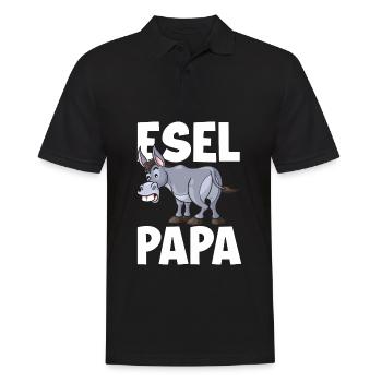 Esel Papa Eselliebhaber Esel Esel - Männer Poloshirt - Schwarz - Vorne - Kai (181cm)