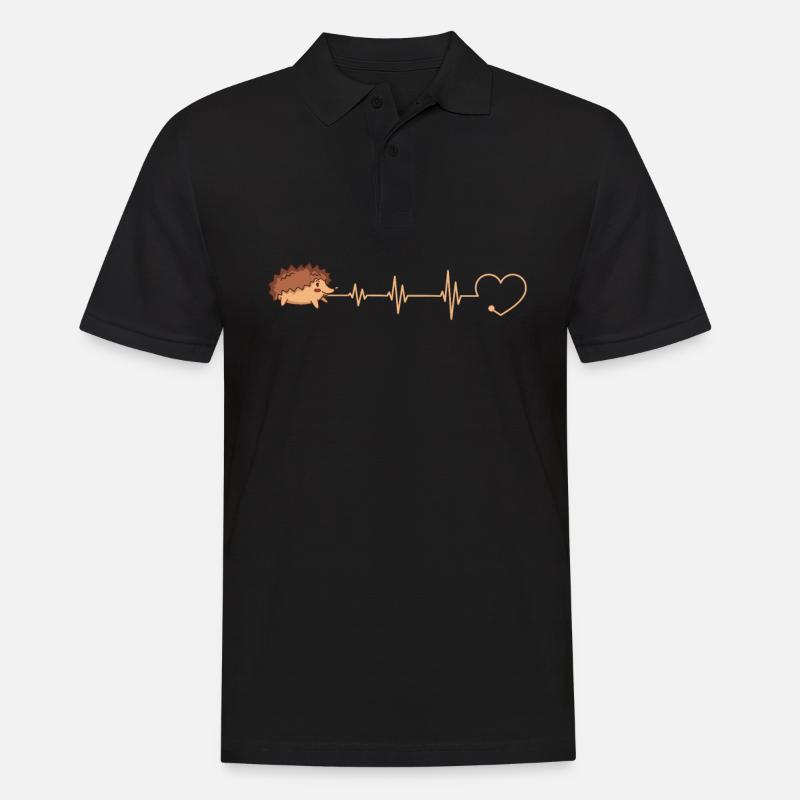 Igel Igel Igel - Männer Poloshirt - Schwarz