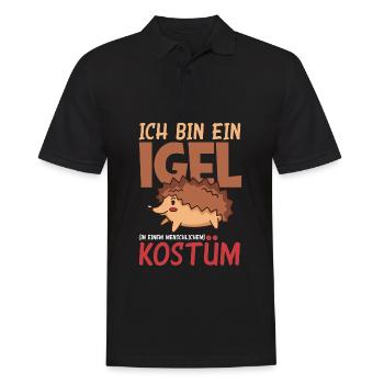 Ich Bin Ein Igel Lustiges Igel Geschenk - Männer Poloshirt - Schwarz - Vorne - Kai (181cm)