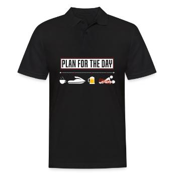 Plan amusant pour les amateurs de jet ski de jour - Polo Homme - noir - Devant - Kai (181cm)