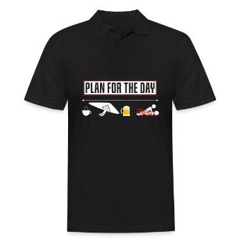 Fun plan for the day paragliding - Men's Polo Shirt - black - Front - Kai (181cm)
