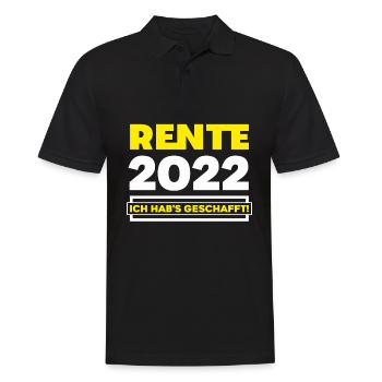 Rentner Rente 2022 Ruhestand Pensionierung Kollege - Männer Poloshirt - Schwarz - Vorne - Kai (181cm)