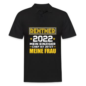 Rentner Rente 2022 Ruhestand Pensionierung Kollege - Männer Poloshirt - Schwarz - Vorne - Kai (181cm)