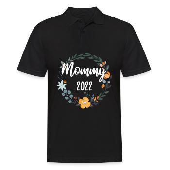 Maman 2022 Grossesse enceinte Maman à être - Polo Homme - noir - Devant - Kai (181cm)